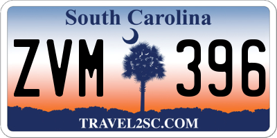 SC license plate ZVM396