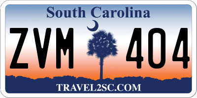SC license plate ZVM404