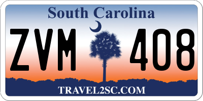 SC license plate ZVM408