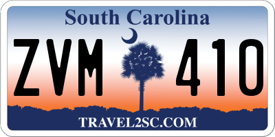 SC license plate ZVM410