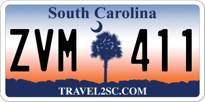 SC license plate ZVM411