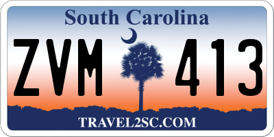 SC license plate ZVM413