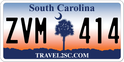 SC license plate ZVM414