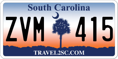 SC license plate ZVM415
