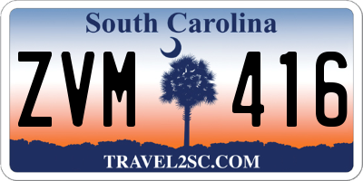 SC license plate ZVM416