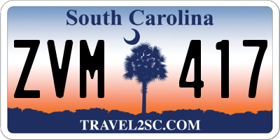 SC license plate ZVM417
