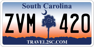 SC license plate ZVM420