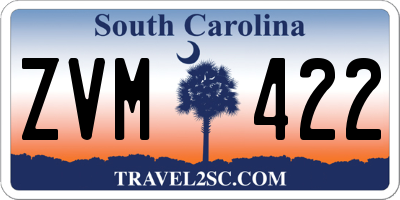 SC license plate ZVM422