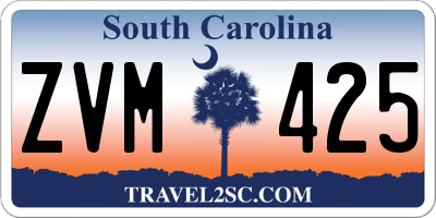 SC license plate ZVM425