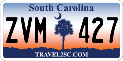 SC license plate ZVM427