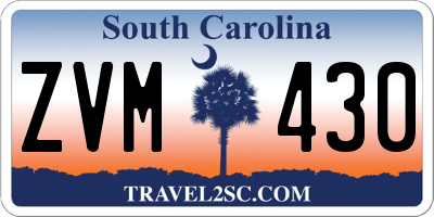 SC license plate ZVM430