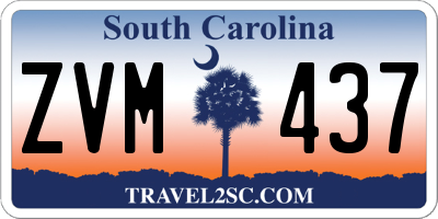 SC license plate ZVM437