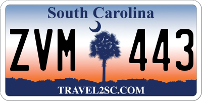 SC license plate ZVM443