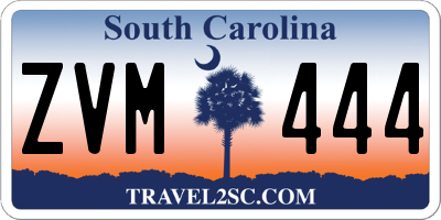 SC license plate ZVM444