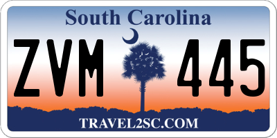 SC license plate ZVM445