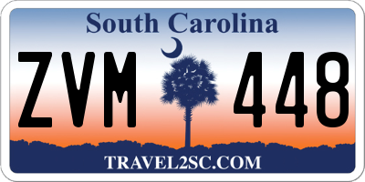 SC license plate ZVM448