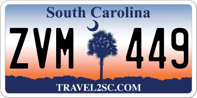 SC license plate ZVM449