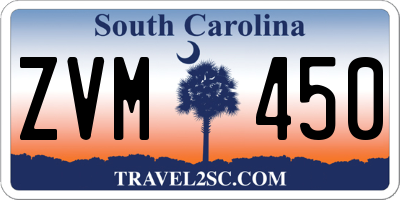 SC license plate ZVM450
