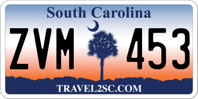 SC license plate ZVM453