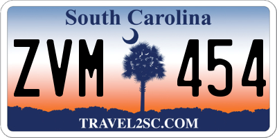 SC license plate ZVM454