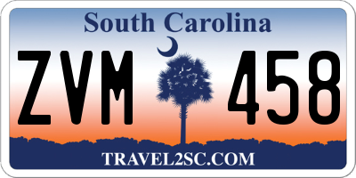 SC license plate ZVM458