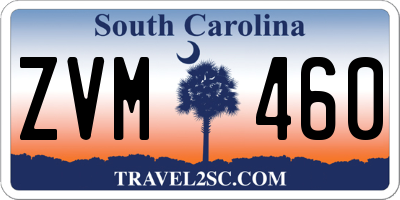 SC license plate ZVM460
