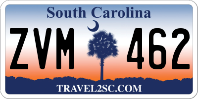 SC license plate ZVM462