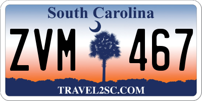 SC license plate ZVM467