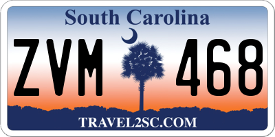 SC license plate ZVM468
