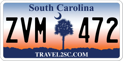 SC license plate ZVM472