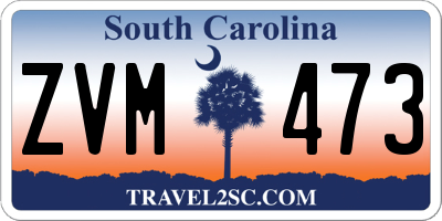 SC license plate ZVM473