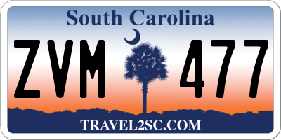 SC license plate ZVM477