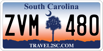 SC license plate ZVM480