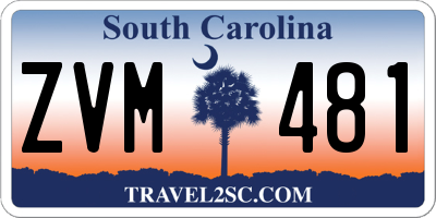 SC license plate ZVM481