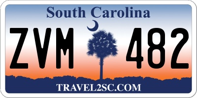 SC license plate ZVM482
