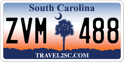 SC license plate ZVM488