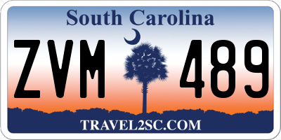 SC license plate ZVM489
