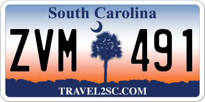 SC license plate ZVM491