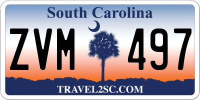 SC license plate ZVM497