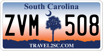 SC license plate ZVM508