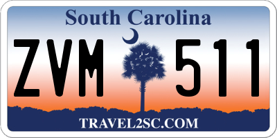 SC license plate ZVM511