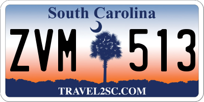 SC license plate ZVM513