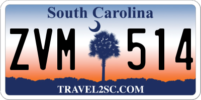 SC license plate ZVM514