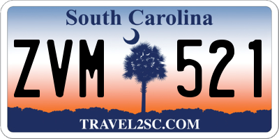 SC license plate ZVM521