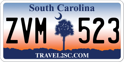 SC license plate ZVM523