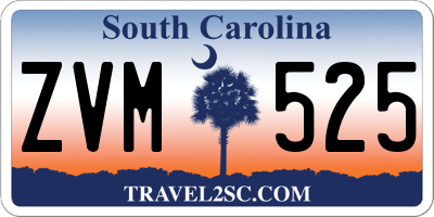 SC license plate ZVM525
