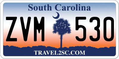 SC license plate ZVM530