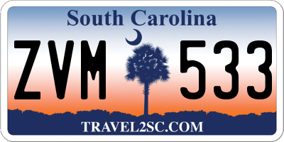 SC license plate ZVM533
