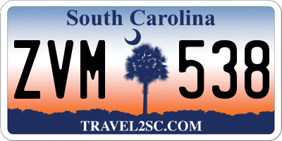 SC license plate ZVM538