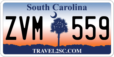 SC license plate ZVM559